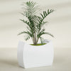 Seoul Extra Large Curved Abstract Fiberglass Planter - 48 in x 20 in x 36 in - Gloss White - Gloss White,48 in x 20 in x 36 in