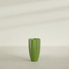 San Jose Large Tall Round Fluted Fiberglass Planter - 16 in x 16 in x 30 in - Satin Green - Satin Green,16 in x 16 in x 30 in