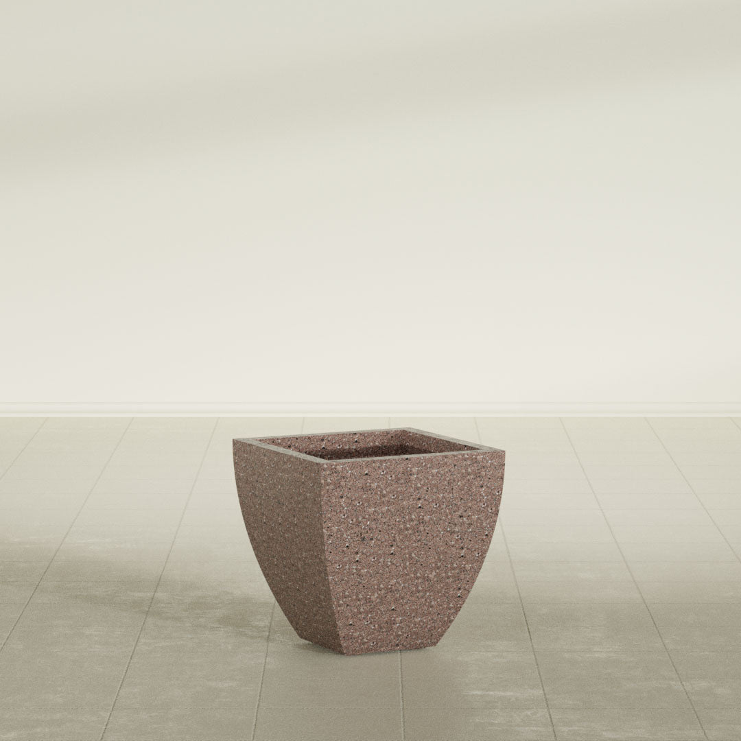 ProTone Fiberglass Premium Finish Tapered Square Square Planter - 16 in x 16 in x 16 in - StoneLight - Sunstone - StoneLight - Sunstone,16 in x 16 in x 16 in