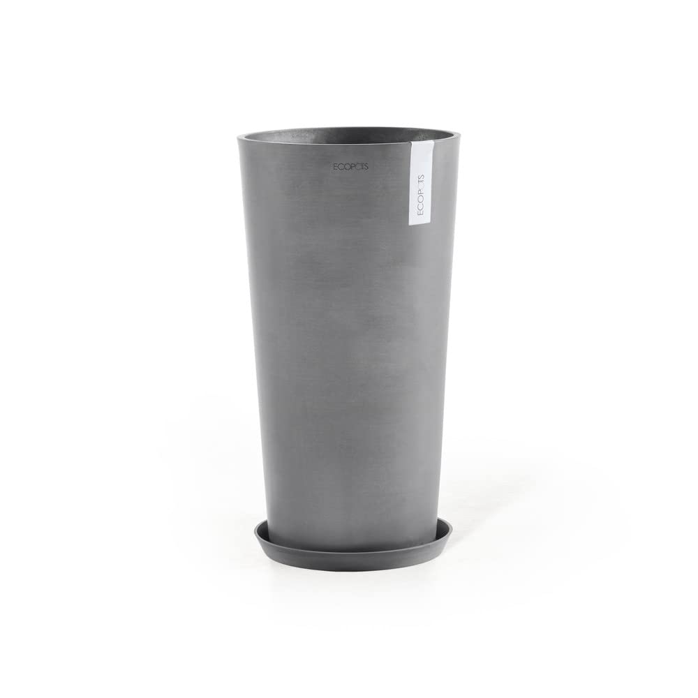 Amsterdam High Large Tall Round Planter - 19.5 in x 19.5 in x 35.5 in - Dark Grey - Dark Grey,19.5 in x 19.5 in x 35.5 in,Planter Only