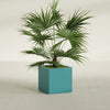 Montroy Medium Cube Square Fiberglass Planter - 24 in x 24 in x 24 in - Satin Sea Foam - Satin Sea Foam,24 in x 24 in x 24 in