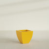 Lima Medium Tapered Square Fiberglass Planter - 20 in x 20 in x 20 in - Gloss Saffron - Gloss Saffron,20 in x 20 in x 20 in