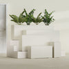 Hollywood Extra Large Narrow Rectangle Fiberglass Planter - 48 in x 12 in x 24 in - Satin Beige - Satin Beige,48 in x 12 in x 24 in