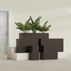 Potsdam Large Tall Rectangle Fiberglass Planter - 16 in x 16 in x 32 in - Matte Brown - Matte Brown,16 in x 16 in x 32 in