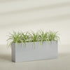 Hollywood Extra Large Narrow Rectangle Fiberglass Planter - 60 in x 12 in x 24 in - Metallic Silver - Metallic Silver,60 in x 12 in x 24 in