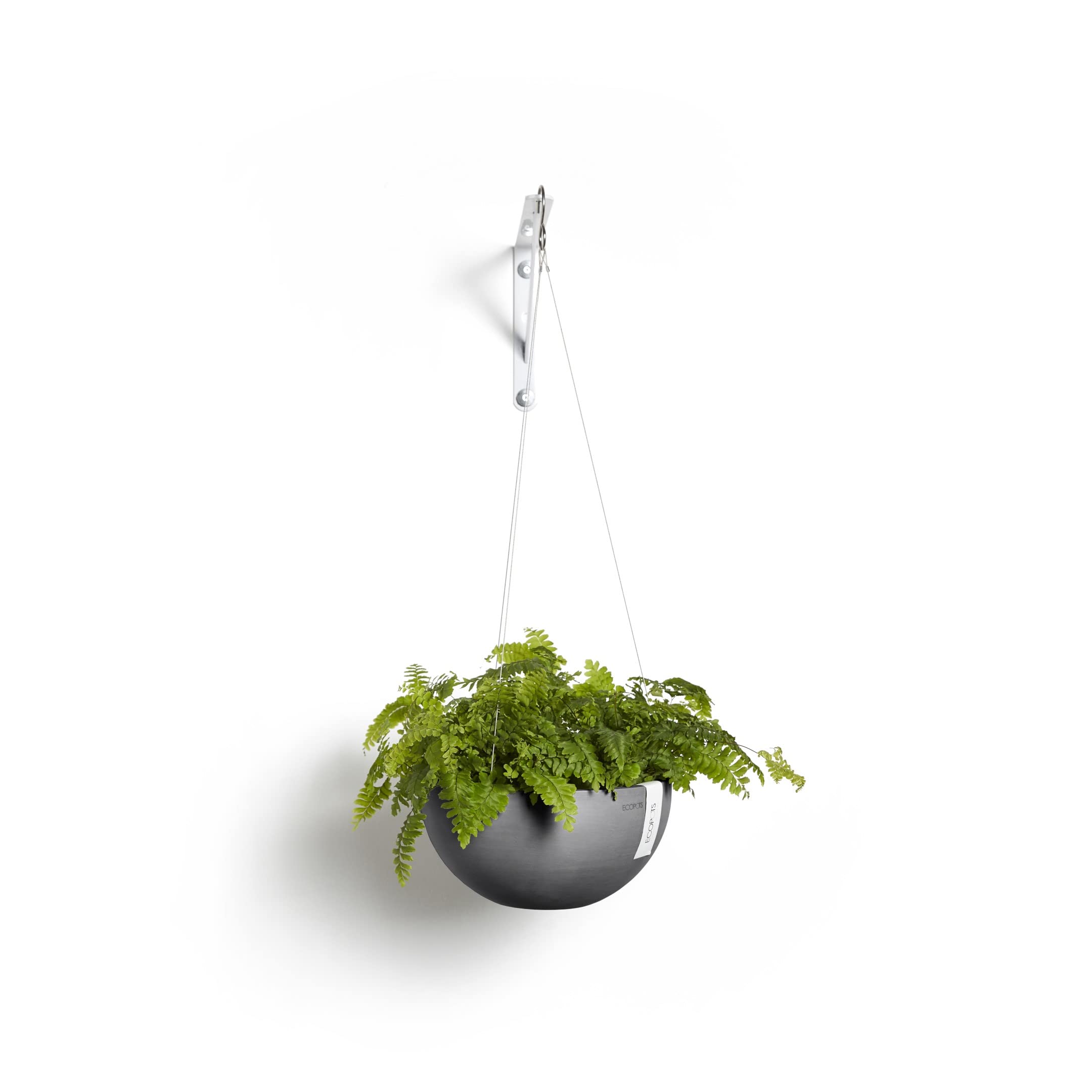 Hanging Brussels Small Bowl Planter - 13 in x 13 in x 6.5 in - Grey - Grey,13 in x 13 in x 6.5 in