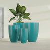 Brannan Large Round Fiberglass Planter - 30 in x 30 in x 41 in - Satin Sea Foam - Satin Sea Foam,30 in x 30 in x 41 in