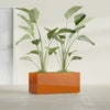 Badalona Large Tall Rectangle Fiberglass Planter - 39 in x 17 in x 17 in - Gloss Tangerine - Gloss Tangerine,39 in x 17 in x 17 in