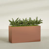 Brisbane Extra Large Long Rectangle Fiberglass Planter - 60 in x 24 in x 32 in - Matte Terracotta - Matte Terracotta,60 in x 24 in x 32 in