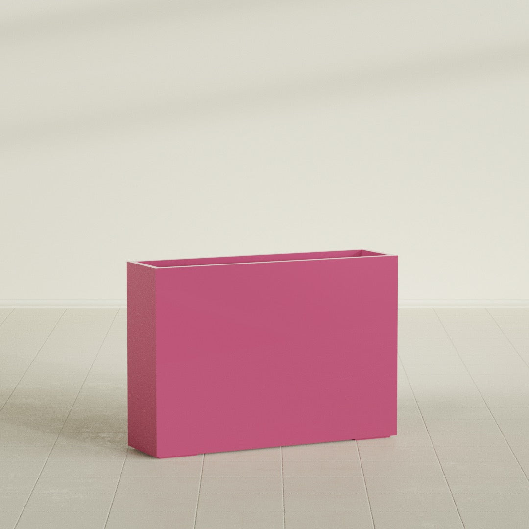 Perth Extra Large Long Rectangle Fiberglass Planter - 60 in x 16 in x 42 in - Gloss Pink Violet - Gloss Pink Violet,60 in x 16 in x 42 in