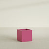 Montroy Medium Cube Square Fiberglass Planter - 24 in x 24 in x 24 in - Gloss Pink Violet - Gloss Pink Violet,24 in x 24 in x 24 in