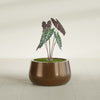 Short Hayden Small Round Fiberglass Planter - 16 in x 16 in x 8 in - Metallic Bronze - Metallic Bronze,16 in x 16 in x 8 in