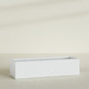 Torino Extra Large Wide Rectangle Fiberglass Planter - 72 in x 24 in x 18 in - Gloss White - Gloss White,72 in x 24 in x 18 in