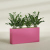 Milano Extra Large Narrow Rectangle Fiberglass Planter - 48 in x 10 in x 24 in - Gloss Pink Violet - Gloss Pink Violet,48 in x 10 in x 24 in
