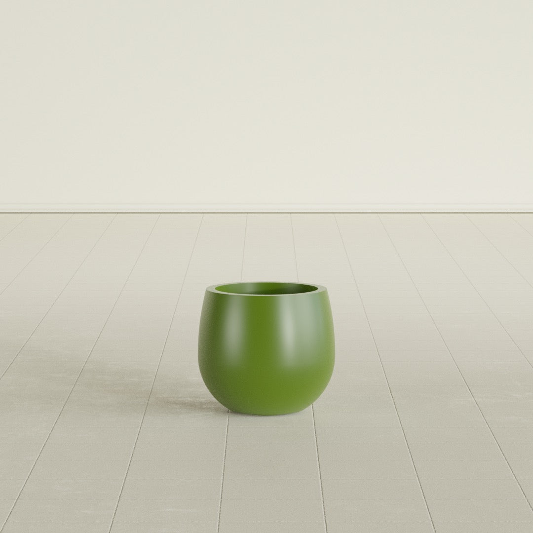 Westfield - 10in diam. x 9in - Satin Green - Satin Green,10 in diam. x 9 in H