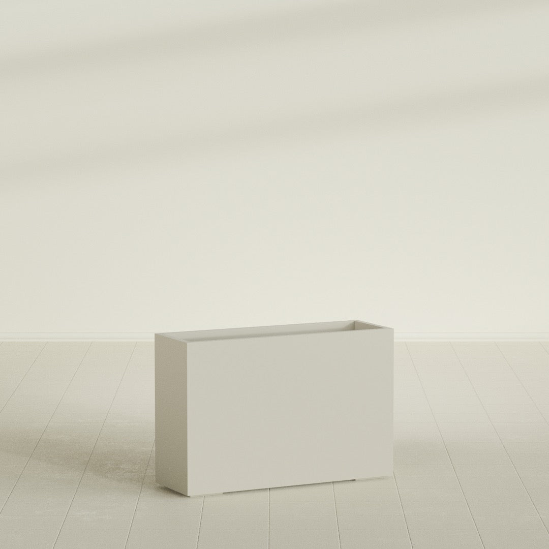 Potsdam Extra Large Long Rectangle Fiberglass Planter - 48 in x 16 in x 32 in - Satin Beige - Satin Beige,48 in x 16 in x 32 in