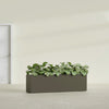 Hudson Extra Large Long Rectangle Fiberglass Planter - 100 in x 18 in x 28 in - Matte Bronze - Matte Bronze,100 in x 18 in x 28 in