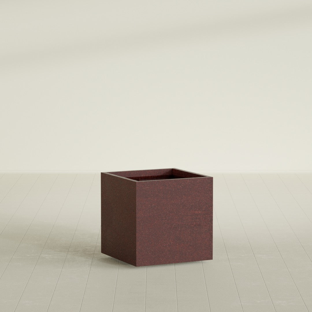 Cube - 28in x 28in x 28in - Weathered Steel - Rust - Weathered Steel - Rust,28 in x 28 in x 28 in