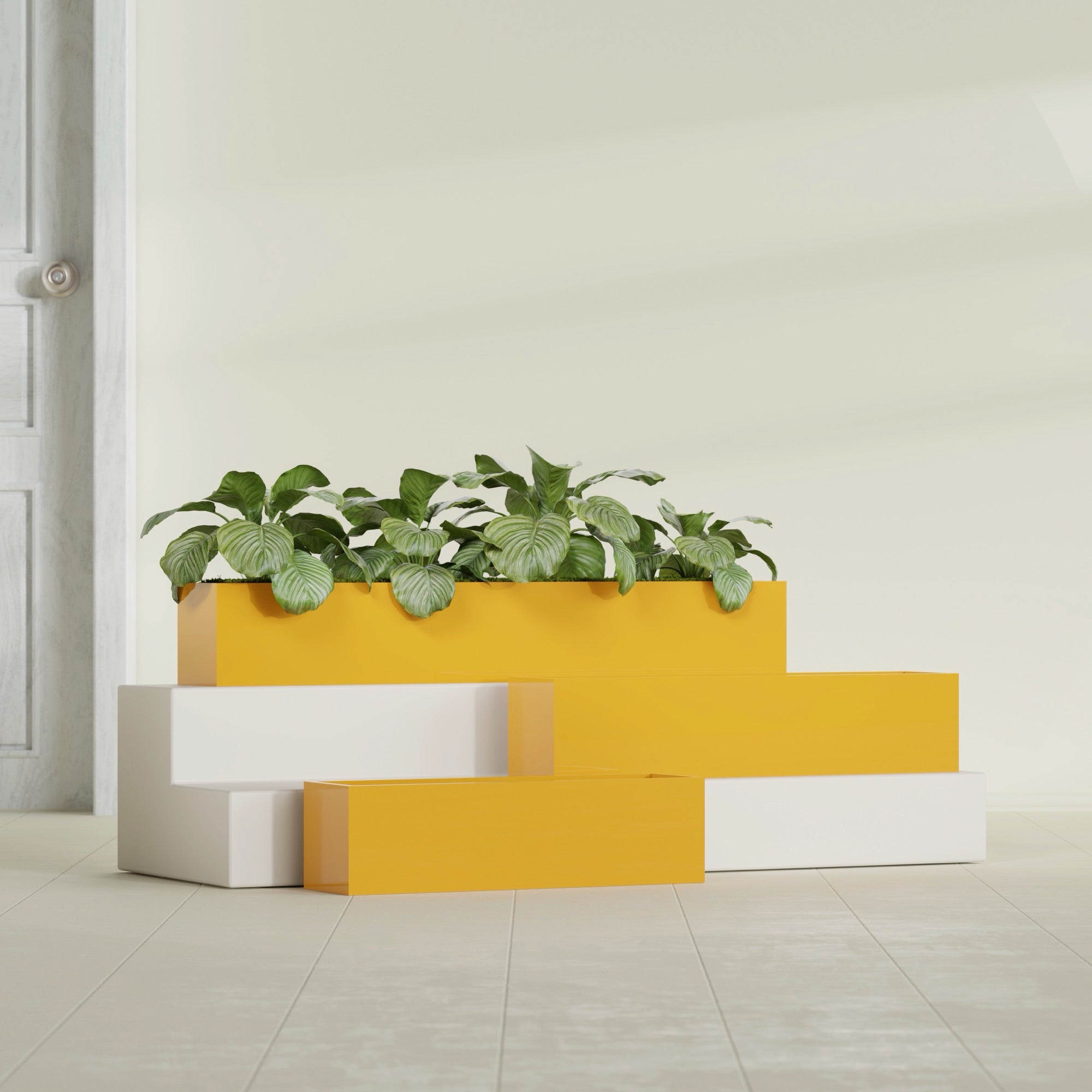 Monaco Rectangle - 44in x 7in x 7 - Gloss Saffron - Gloss Saffron,44 in x 7 in x 7 in