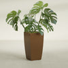 Toulan Large Tall Tapered Square Fiberglass Planter - 16 in x 16 in x 30 in - Metallic Bronze - Metallic Bronze,16 in x 16 in x 30 in