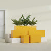 Tolga Extra Large Long Rectangle Fiberglass Planter - 48 in x 16 in x 24 in - Gloss Saffron - Gloss Saffron,48 in x 16 in x 24 in