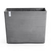 Paris with Wheels Large Rectangle Planter - 33.5 in x 15.5 in x 26 in - Grey - Grey,33.5 in x 15.5 in x 26 in