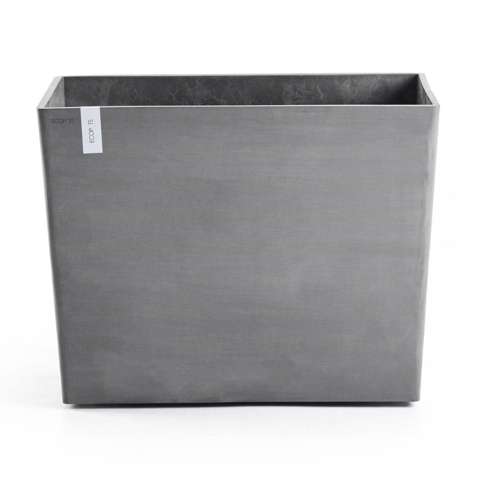 Paris with Wheels Large Rectangle Planter - 33.5 in x 15.5 in x 26 in - Grey - Grey,33.5 in x 15.5 in x 26 in