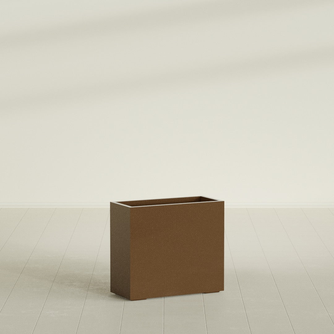 Potsdam Large Rectangle Fiberglass Planter - 36 in x 16 in x 32 in - Metallic Bronze - Metallic Bronze,36 in x 16 in x 32 in