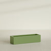 Cuba Large Long Rectangle Fiberglass Planter - 48 in x 14 in x 12 in - Satin Green - Satin Green,48 in x 14 in x 12 in