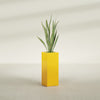 Delray Large Tall Rectangle Fiberglass Planter - 12 in x 12 in x 32 in - Gloss Saffron - Gloss Saffron,12 in x 12 in x 32 in