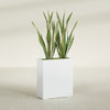Perth Large Tall Rectangle Fiberglass Planter - 36 in x 16 in x 42 in - Gloss White - Gloss White,36 in x 16 in x 42 in