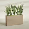 Delray Extra Large Long Rectangle Fiberglass Planter - 60 in x 12 in x 32 in - Metallic Gold - Metallic Gold,60 in x 12 in x 32 in