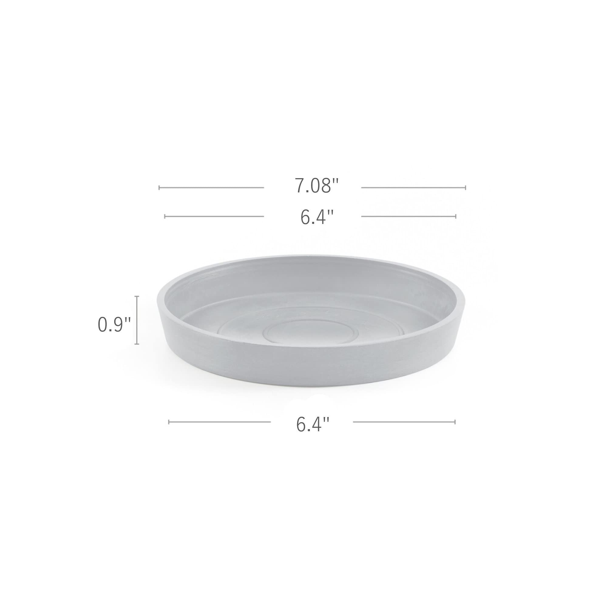 Small Round Saucer - 8.3 in x 8.3 in x 1 in - Dark Grey - Dark Grey,8.25 in x 8.25 in x 1 in