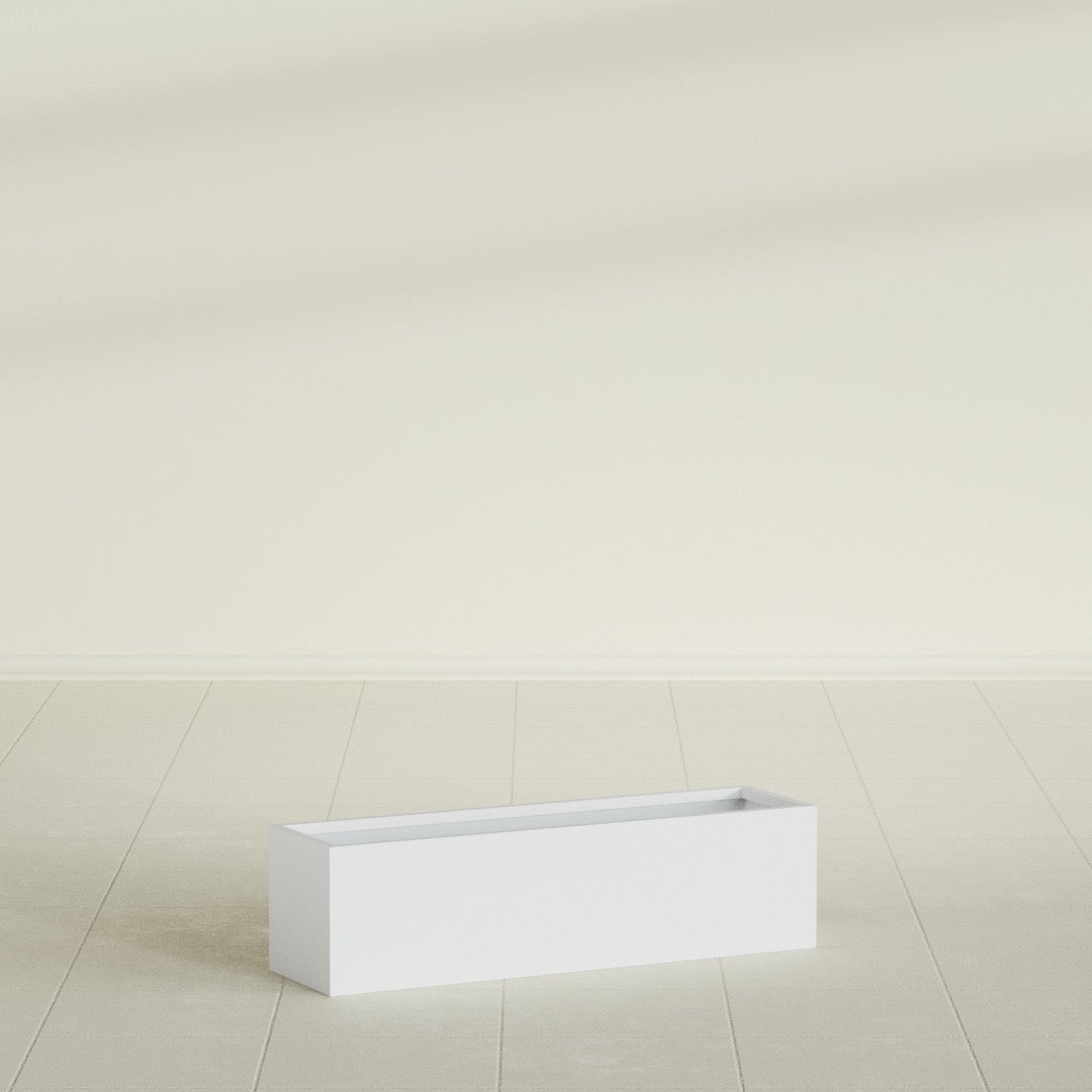 Monaco Rectangle - 26in x 7in x 7 - Gloss White - Gloss White,26 in x 7 in x 7 in