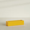 Cuba Large Long Rectangle Fiberglass Planter - 48 in x 14 in x 12 in - Gloss Saffron - Gloss Saffron,48 in x 14 in x 12 in