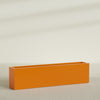 Miami Extra Large Narrow Rectangle Fiberglass Planter - 72 in x 12 in x 18 in - Gloss Tangerine - Gloss Tangerine,72 in x 12 in x 18 in