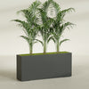 Potsdam Extra Large Long Rectangle Fiberglass Planter - 72 in x 16 in x 32 in - Matte Charcoal - Matte Charcoal,72 in x 16 in x 32 in