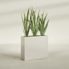 Delray Large Tall Rectangle Fiberglass Planter - 36 in x 12 in x 32 in - Satin Beige - Satin Beige,36 in x 12 in x 32 in