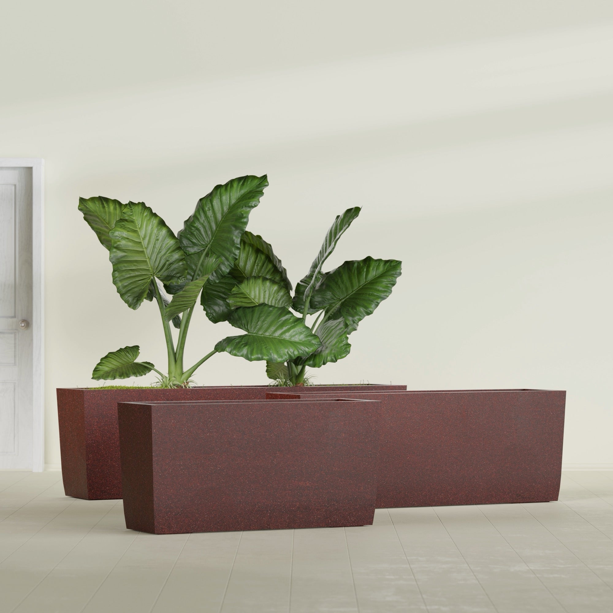 Tapered Rectangle - 36in x 12in x 18in - Weathered Steel - Rust - Weathered Steel - Rust,36 in x 12 in x 18 in