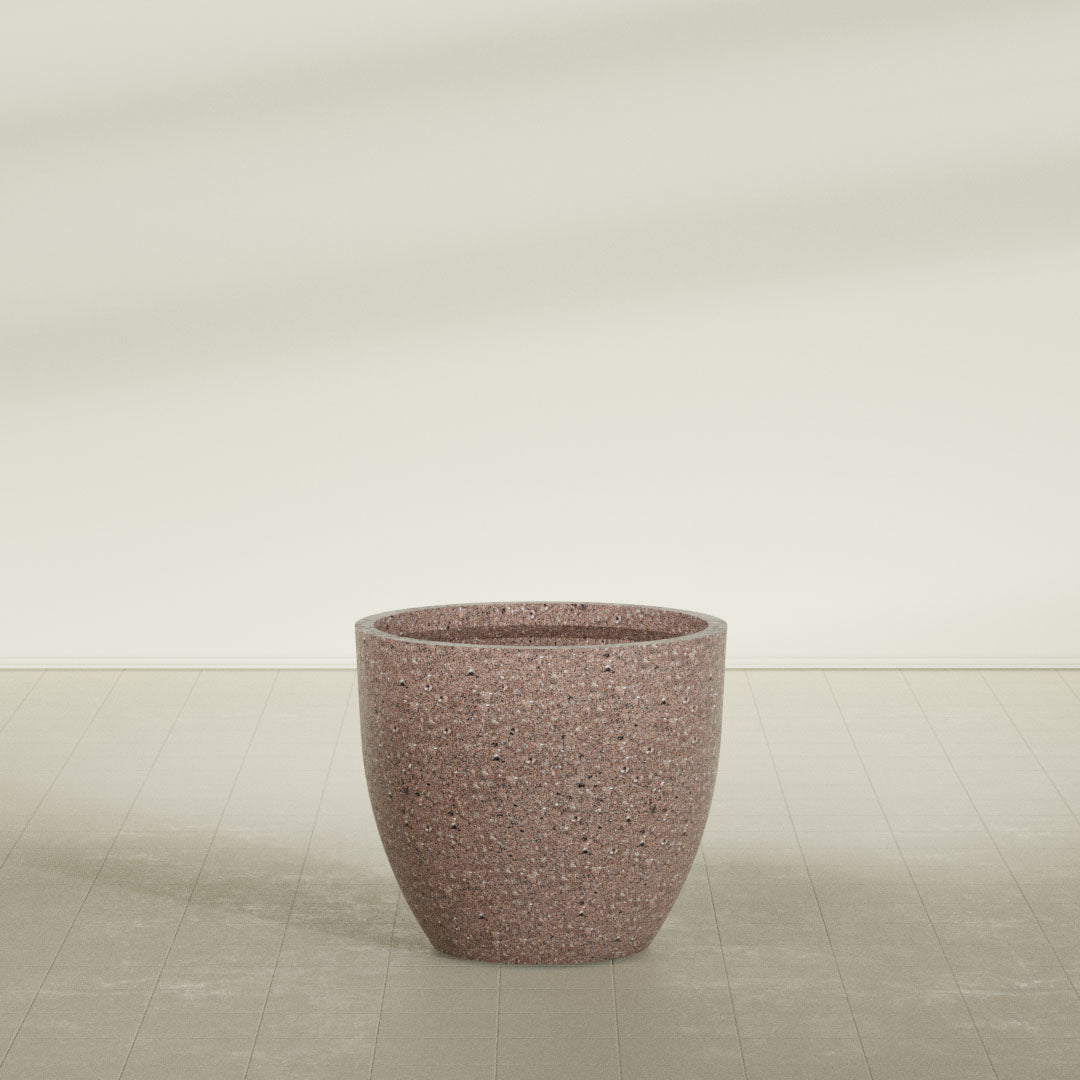 ProTone Fiberglass Premium Finish Tapered Round Planter - 39 in x 39 in x 34 in - StoneLight - Sunstone - StoneLight - Sunstone,39 in x 39 in x 34 in