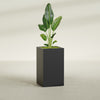 Darwin Large Tall Rectangle Fiberglass Planter - 24 in x 24 in x 42 in - Matte Black - Matte Black,24 in x 24 in x 42 in