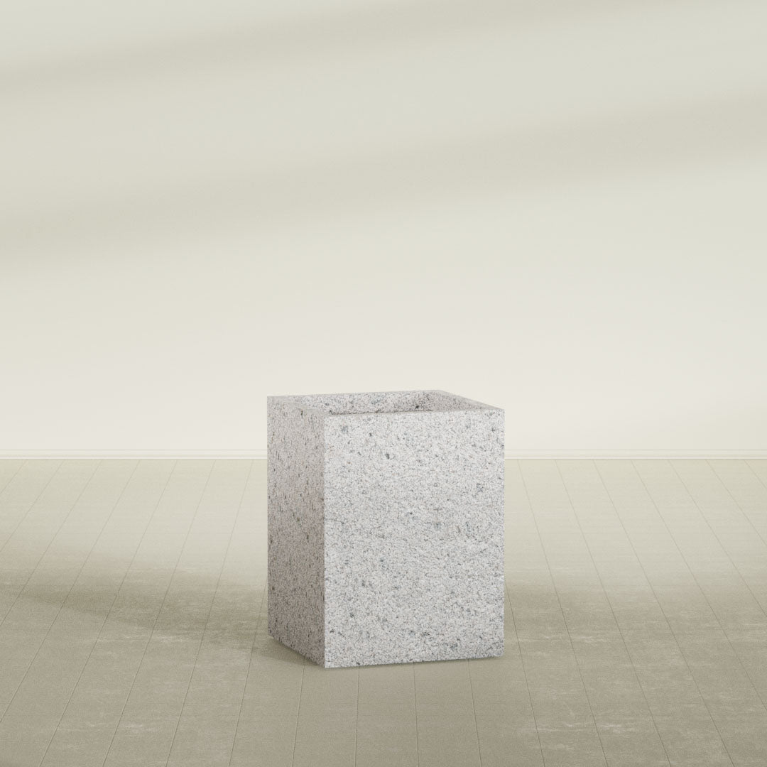 ProTone Fiberglass Premium Finish Medium Rectangle Planter - 24 in x 24 in x 32 in - StoneLight - Pearlstone - StoneLight - Pearlstone,24 in x 24 in x 32 in