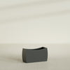 Seoul Large Curved Abstract Fiberglass Planter - 32 in x 12 in x 18 in - Matte Charcoal - Matte Charcoal,32 in x 12 in x 18 in