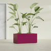 Badalona Large Tall Rectangle Fiberglass Planter - 39 in x 17 in x 17 in - Gloss Eggplant - Gloss Eggplant,39 in x 17 in x 17 in