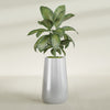 Saigon Extra Large Tapered Round Planter - 19 in x 24 in x 42 in - Metallic Silver - Metallic Silver,19.2 in x 24.2 in x 42 in