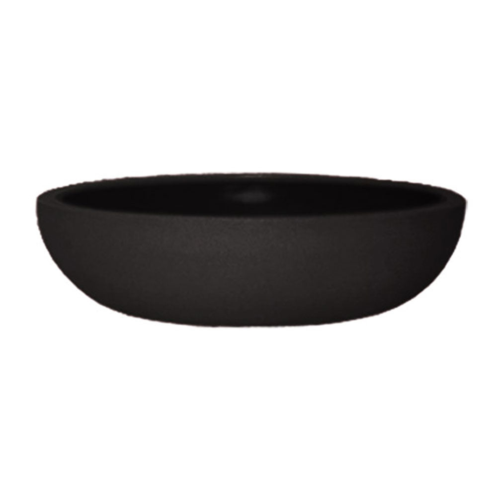 Curbside Table Top Bowl Plastic Planter - 16 in x 16 in x 4 in - Black - Black,16 in x 16 in x 4 in