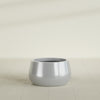 Short Hayden Small Round Fiberglass Planter - 16 in x 16 in x 8 in - Metallic Silver - Metallic Silver,16 in x 16 in x 8 in