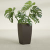 Toulan Large Tall Tapered Square Fiberglass Planter - 16 in x 16 in x 30 in - Matte Brown - Matte Brown,16 in x 16 in x 30 in