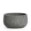 COSAPOTS Mondo Low Round Fiberglass Planter – Lightweight Indoor/Outdoor Plant Pot, Frost & Weather Resistant, Handmade Modern Decorative Planter – 9.5" X 9.5" X 5" – Grey Stone - Grey Stone,9.5 in x 9.5 in x 5 in