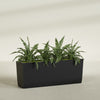 Panama Extra Large Long Rectangle Fiberglass Planter - 48 in x 12 in x 18 in - Matte Black - Matte Black,48 in x 12 in x 18 in